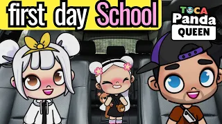 Kids First Day Back To SCHOOL 🏫 * with Voice* Toca Boca Life World Family ROLEPLAY Toca Panda Queen