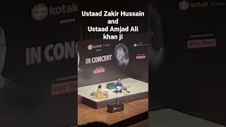 Ustaad Zakir Hussain ji and Ustaad Amjad Ali khan ji #livinglegends #sirifort #delhi