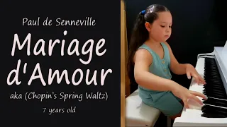 Mariage d'Amour - Paul de Senneville (aka Chopin's Spring Waltz), 7 years old