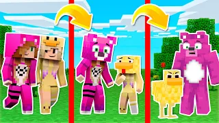 MINECRAFT pero NOS CONVERTIMOS en ANIMALES 😱🙊 con Lyna