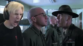 xQc reacts to Full Metal Jacket - Gunnery Sergeant Hartman (with chat)