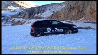 Suzuki SX4 S-Cross ALLGRIP 2014  on Snow, Testing  different drive modes