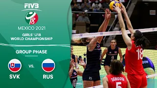 SVK vs. RUS - Group Phase | Girls U18 Volleyball World Champs 2021