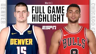 Denver Nuggets vs. Chicago Bulls [FULL GAME HIGHLIGHTS] | NBA on ESPN