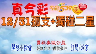 12/31今彩-孤支+獨碰二星,週牌中04.05