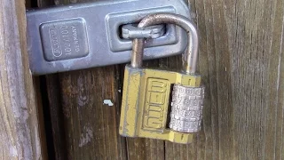 (picking 211) Old BURG 4 wheel combination padlock obtained, inspected and decoded (false gates)