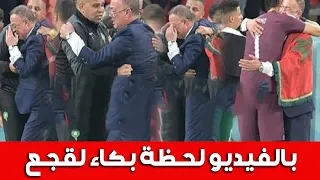 بالفيديو.. لحظة بكاء فوزي لقجع بعد التأهل التاريخي أمام منتخب إسبانيا