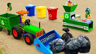 Diy tractor making mini Waste Recycling Machine | diy mini Bulldozer Protects Environment | HP Mini