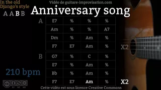 Anniversary Song (Flots du Danube) (210 bpm) - Gypsy jazz Backing track / Jazz manouche