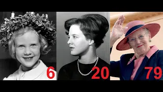 Queen Margrethe II from 0 to 81 years old