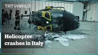 Police helicopter crashes in Italy