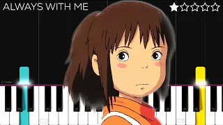 Spirited Away - Always With Me (Joe Hisaishi) | EASY Piano Tutorial