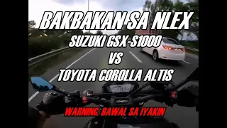 Bakbakan sa NLEX: Suzuki GSX-S1000 vs Toyota Corolla Altis