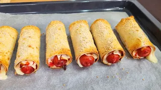 SAUSAGES and LAVASH. 5 minutes and everyone is delighted!