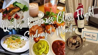 My First Qantas Business Class Flight | Sydney to Manila Flight with Ms.Kittykits