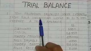 How to prepare Trial Balance?|Trial balance in financial accounting in Tamil