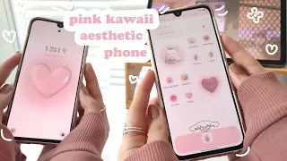 how to make your phone aesthetic | pink &  kawaii aesthetic🌷✨