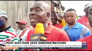 NDC supporters in Sefwi-Wiaso protest & call for retrieval of missing ballot box - (15-12-20)