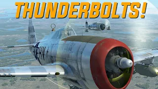 Thunderbolts! || IL-2 Great Battles Multiplayer Sortie.