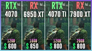 RTX 4070 vs RX 6950 XT vs RTX 4070 TI vs RX 7900 XT - Test in 12 Games