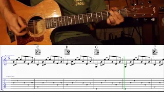 How to Play the Rhythm part to Good Riddance(Time of Your Life) by Green Day on Guitar with TAB