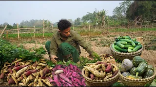 FULLL VIDEO: 60 Day Go to the market to sell fish, cucumber, cassava, lemon, guava, squash, potatoes