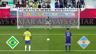 Brazil vs Argentina - FIFA world cup Qatar 2022 | penalty shootouts | fifa mobile | Gameplay