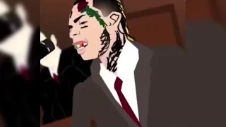 Tekashi 69 snitching in court, cartoon