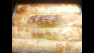 Cabbage and cottage cheese rolls from exhaust dough.