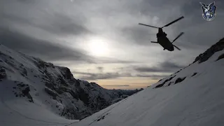 US Army CH-47F Chinook training in the Alps