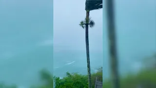 Typhoon Muifa brings fierce winds to Okinawa Islands