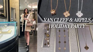 Van Cleef & Arpels VIP Holiday Party (Perlee, Alhambra, Guilloche) | Chicago Vlog (Girl & The Goat)