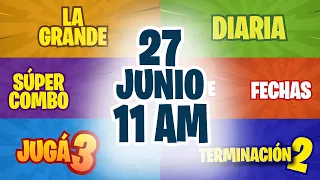 Sorteo 11 AM Loto Diaria, Fechas, Jugá 3 y Súper Combo Domingo 27 de Junio de 2021 | Nicaragua