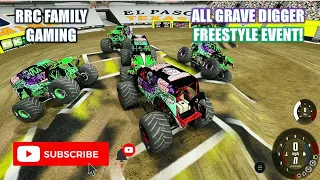 Monster Jam BeamNG Drive Grave Digger 40th Anniversary Freestyle Event With RRC Family Gaming!