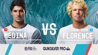 Gabriel Medina vs. John John Florence - Quiksilver Pro France 2015 Quarterfinals