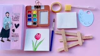 Miniature Traveling Painting Set || DIY || How to make Painting Set at home