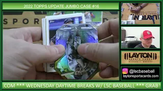 2022 Topps Update Series Baseball Jumbo 6 Box FULL CASE Break #16