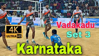 Prabhagaran 😍|Karnataka Vs Team GST💥| Set 3 | 4K 😍 Vadakadu All India Tournament🏆| Indian Volleyball