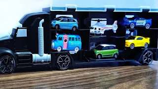 12 Type Tomica Cars⭐ Tomica opening and put in big Truck Okatazuke convoy