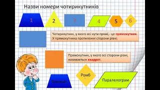 Урок 33 Математика 2 клас НУШ Чотирикутники