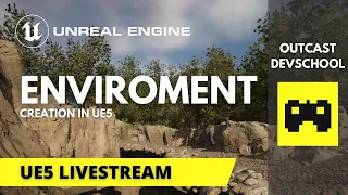 Making a Mountainous Pine Forrest Environment in UE5 (Part 3) - Live Stream