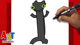 How To Draw TOOTHLESS Dancing HOW TO TRAIN YOUR DRAGON