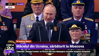 Putin sărbătorește „Ziua Victoriei”. Parada la Moscova, când ruși bombardează orașele ucrainene