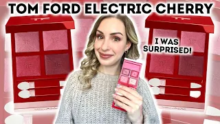 TOM FORD ELECTRIC CHERRY 🍒⚡ EYESHADOW QUAD! | SWATCHES, APPLICATION, REVIEW