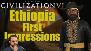 Civilization 6: First Impressions - Ethiopia Civilization - New Frontier Pass - Reaction Video!