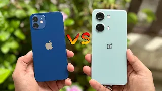 iPhone 12 vs OnePlus Nord 3 Detailed Comparison & Review | Which Gives Best Value in 2023? (HINDI)