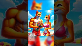 🏖️🐱Muscle Cat to the Rescue: A Lifeguard's Love Story on the Beach💖🌊