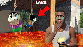 GTA 5 : Franklin Shinchan and Pinchan Hanging On Extreme Lava Challenge in GTA 5 !