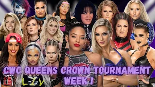 CWC Queen of the Ring Tournament: Week 1- Round of 16 (part 1)