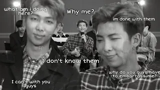 Namjoon being done with bts For 5 mintutes